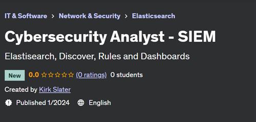 Cybersecurity Analyst – SIEM