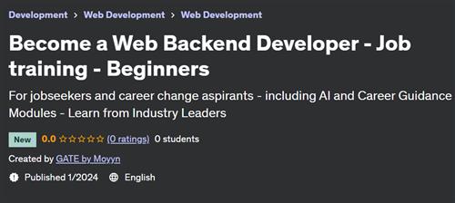 Become a Web Backend Developer – Job training – Beginners