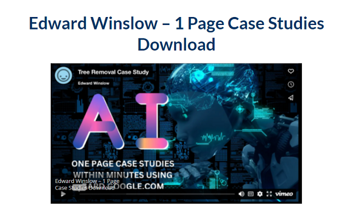 Edward Winslow – 1 Page Case Studies Download 2024