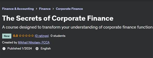 The Secrets of Corporate Finance
