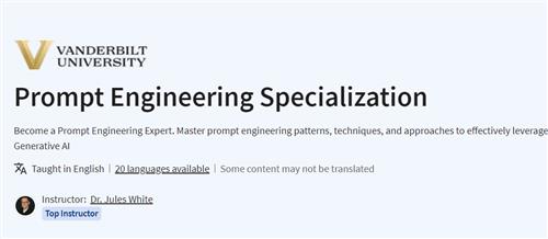 Coursera – Prompt Engineering Specialization