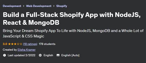 Build a Full–Stack Shopify App with NodeJS, React & MongoDB