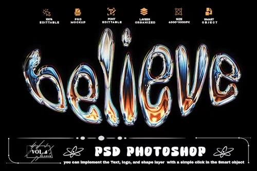 Believe Modern Look Style Text Effect PSD Template - ERVU8L7