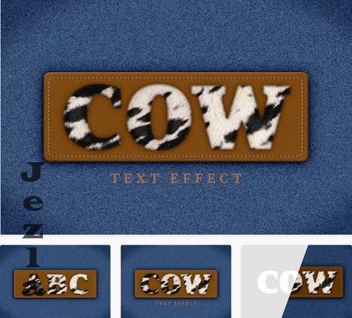 Cowhide, Leather and Denim Text Effect - 9KMGV98