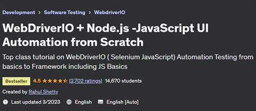 WebDriverIO + Node.js –JavaScript UI Automation from Scratch