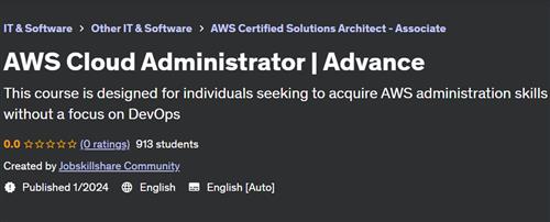 AWS Cloud Administrator – Advance