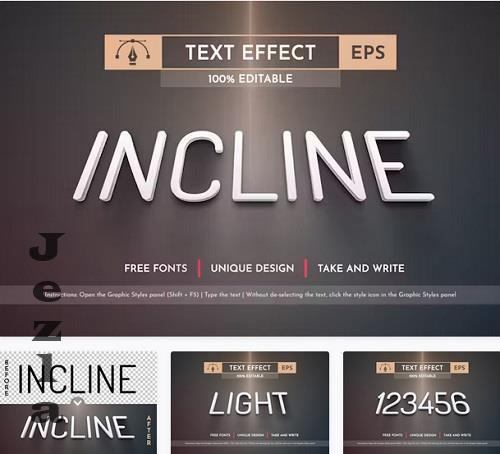 Incline - Editable Text Effect - 91729823