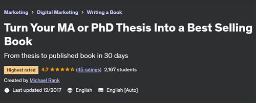 Turn Your MA or PhD Thesis Into a Best Selling Book