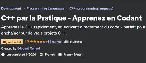 C++ par la Pratique – Apprenez en Codant