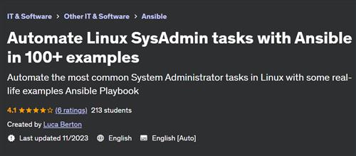 Automate Linux SysAdmin tasks with Ansible in 100+ examples