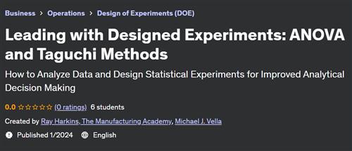 Leading with Designed Experiments – ANOVA and Taguchi Methods
