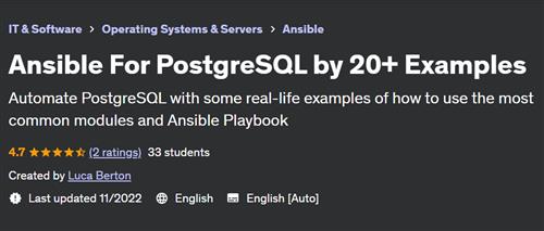 Ansible For PostgreSQL by 20+ Examples