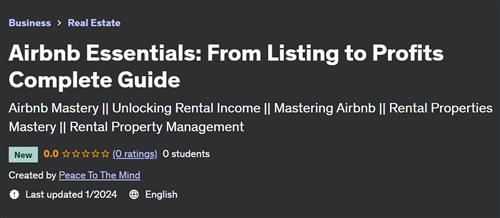 Airbnb Essentials From Listing to Profits Complete Guide