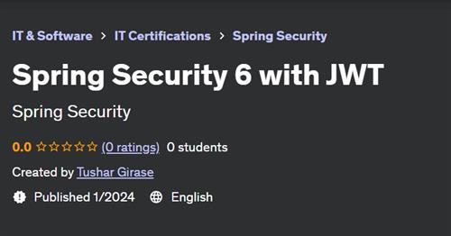 Spring Security 6 with JWT