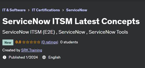 ServiceNow ITSM Latest Concepts