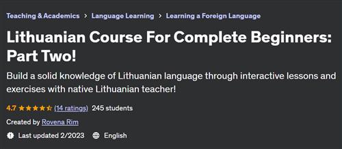 Lithuanian Course For Complete Beginners – Part Two!