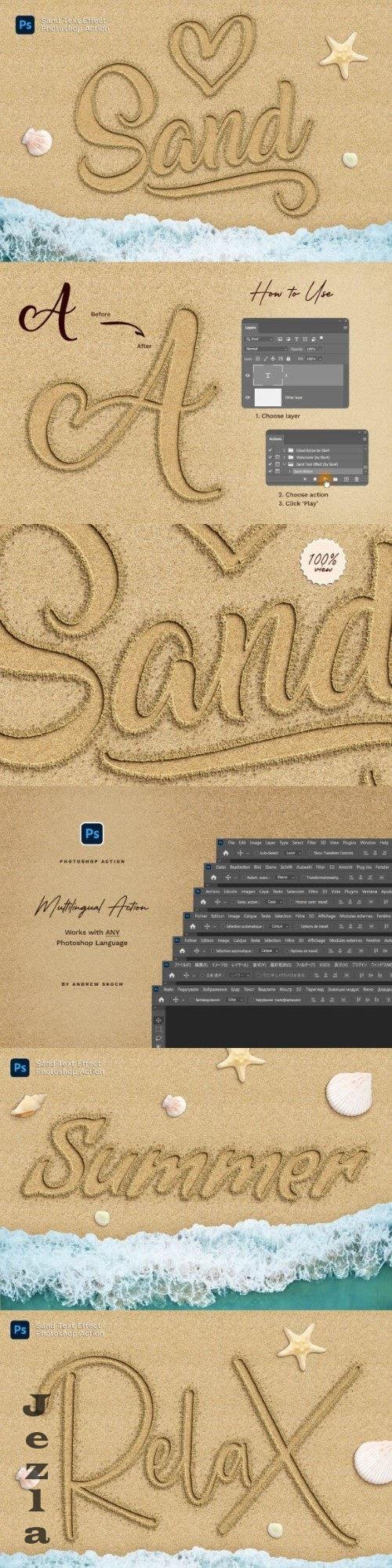 Sand Effect Photoshop Action - 91990065