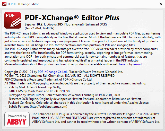 Portable PDF-XChange Editor Plus 10.2.1.385.0
