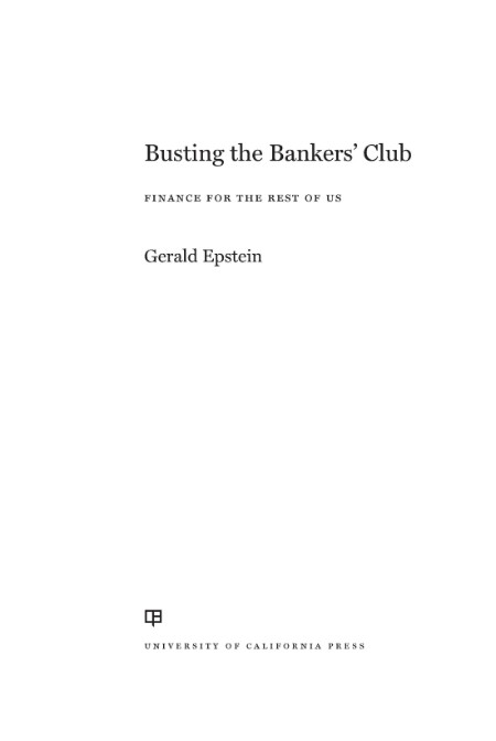 Busting the Bankers' Club by Gerald Epstein