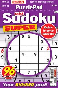 PuzzleLife PuzzlePad Sudoku Super – Issue 33 – 25 January 2024