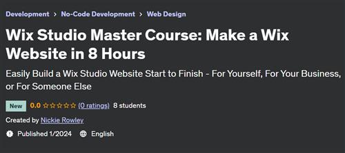 Wix Studio Master Course – Make a Wix Website in 8 Hours