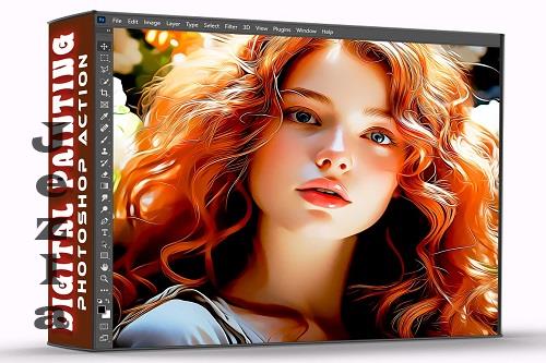 Digital Painting Photoshop Action - 92004579