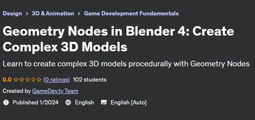 Geometry Nodes in Blender 4 – Create Complex 3D Models