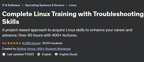 Complete Linux Training with Troubleshooting Skills