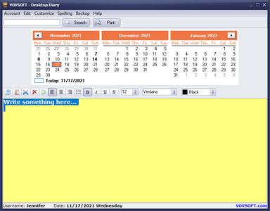 VovSoft Desktop Diary 1.7
