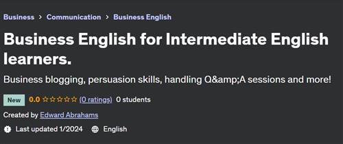 Business English for Intermediate English learners