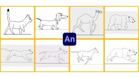 Learn To Animate Animal Attitude Walks&Runs In Adobe Animate