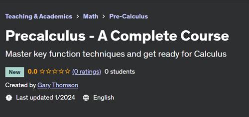 Precalculus – A Complete Course