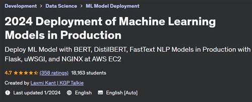 2024 Deployment of Machine Learning Models in Production
