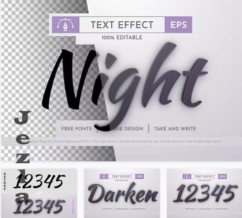 Night - Editable Text Effect - 91915062