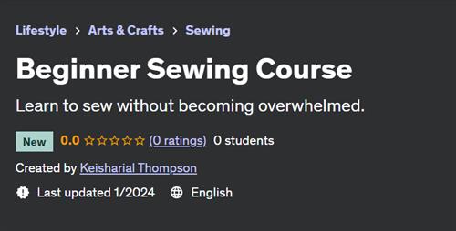 Beginner Sewing Course