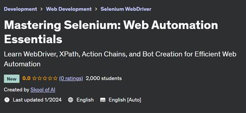Mastering Selenium – Web Automation Essentials