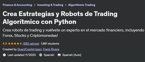 Crea Estrategias y Robots de Trading Algorítmico con Python