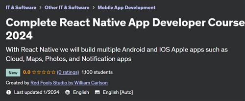 Complete React Native App Developer Course