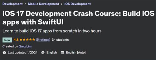 iOS 17 Development Crash Course – Build iOS apps with SwiftUI