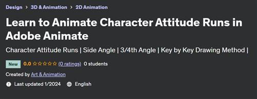 Learn to Animate Character Attitude Runs in Adobe Animate