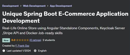 Unique Spring Boot E-Commerce Application Development