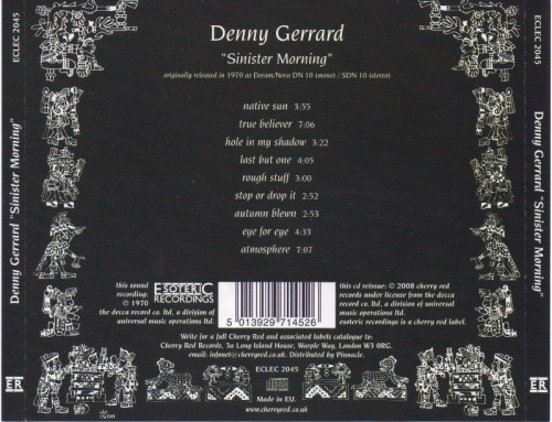 Denny Gerrard - Sinister Morning (1970) (2008) Lossless