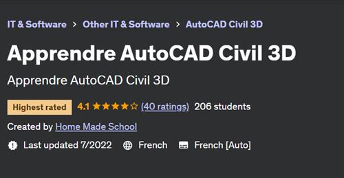 Apprendre AutoCAD Civil 3D