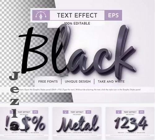 Black Editable Text Effect - 91999609