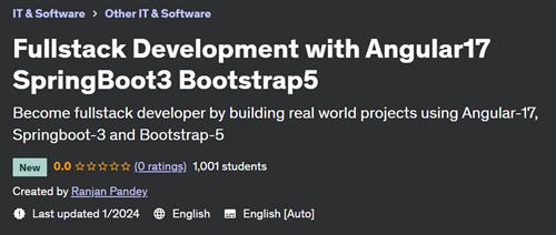 Fullstack Development with Angular17 SpringBoot3 Bootstrap5