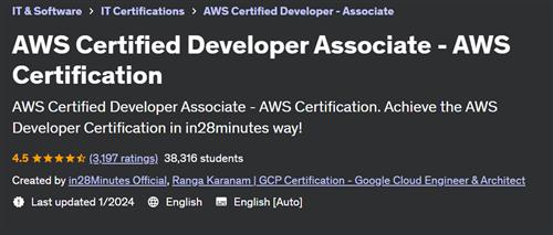 Udemy – AWS Certified Developer Associate – AWS Certification