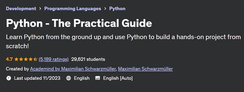Udemy – Python – The Practical Guide