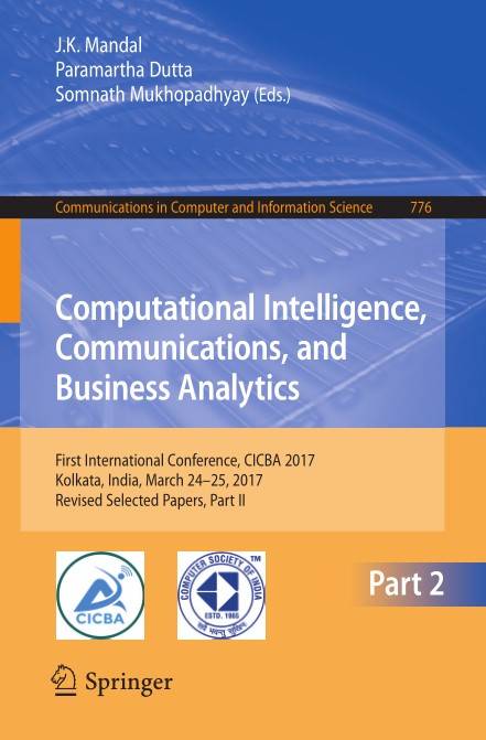 Computational Intelligence, Communications, and Business Analytics (Part II)