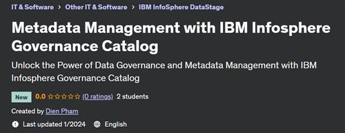 Meta Data Management with IBM Infosphere Governance Catalog