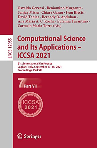 Computational Science and Its Applications – ICCSA 2021 (Part VII)